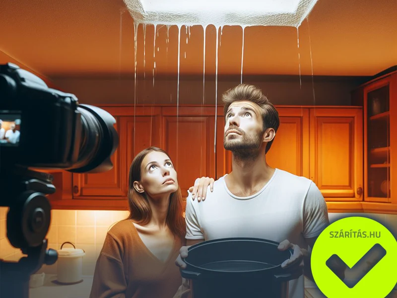 csőtörés bejelentés utáni falszárítás