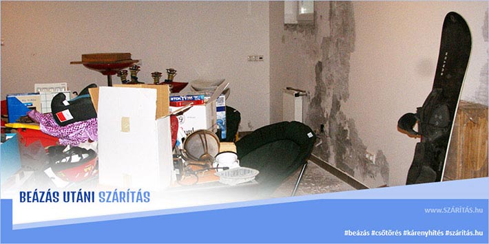 Beázás csőtörés