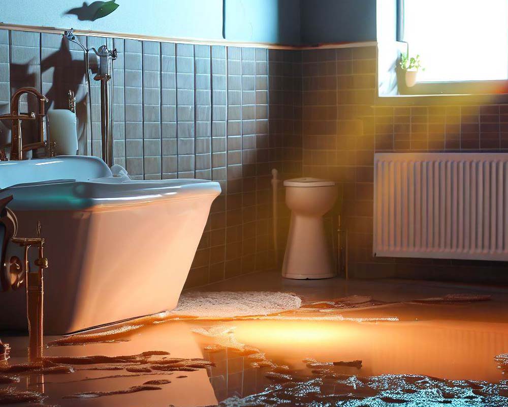 Fürdőszobai csőtörés